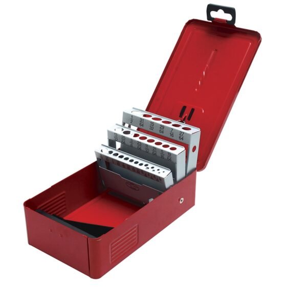 Caja metalica para brocas color rojo 5" x 4" x 3" Urrea