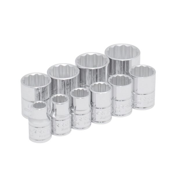 68811603 Juego de dados cuadro de 3/8", 12 puntas, en pulgadas, 10 piezas Urrea