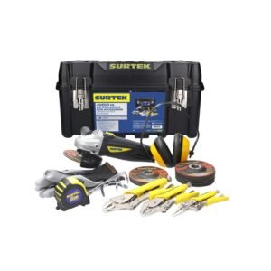 Juego combinado de herramienta con esmeriladora 19 piezas, con caja plastica Surtek