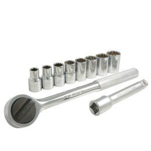 Juego de dados y accesorios cuadro de 1/2" en pulgadas, 10 piezas Surtek