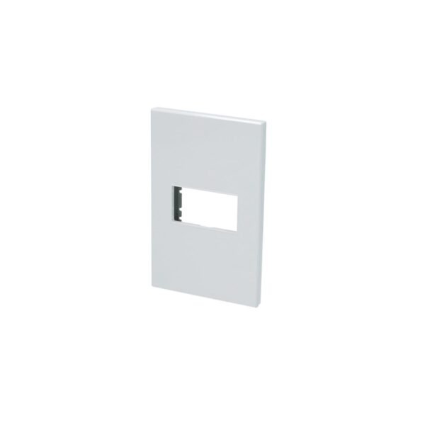 Placa 1 modulo 1/3, linea Premium, color blanco Surtek
