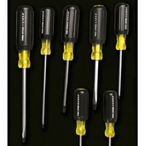 Juego de destornilladores con mango cushion grip, combinados, 7 piezas en estuche Urrea