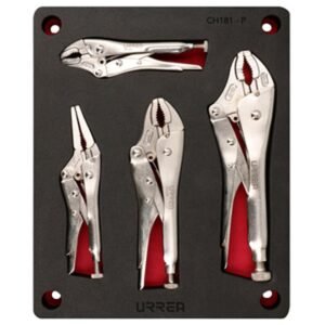 68797792 Juego de pinzas de presion 4 piezas, charola CH181P-C Urrea