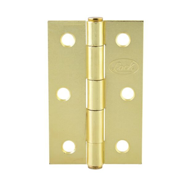 Bisagra alargada perno remachado de acero laton brillante 1" x 1.06" Lock