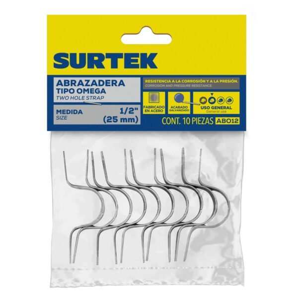 68809037 Abrazadera para tubo tipo omega 1", 10 piezas Surtek