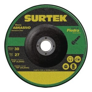 68803142 Disco abrasivo tipo 27 para piedra 9" x 1/8" Surtek