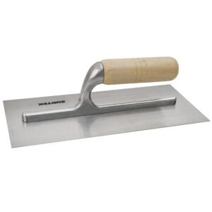 68799056 Llana lisa de acero al alto carbon con mango de madera 10 remaches, 11" x 5" Surtek