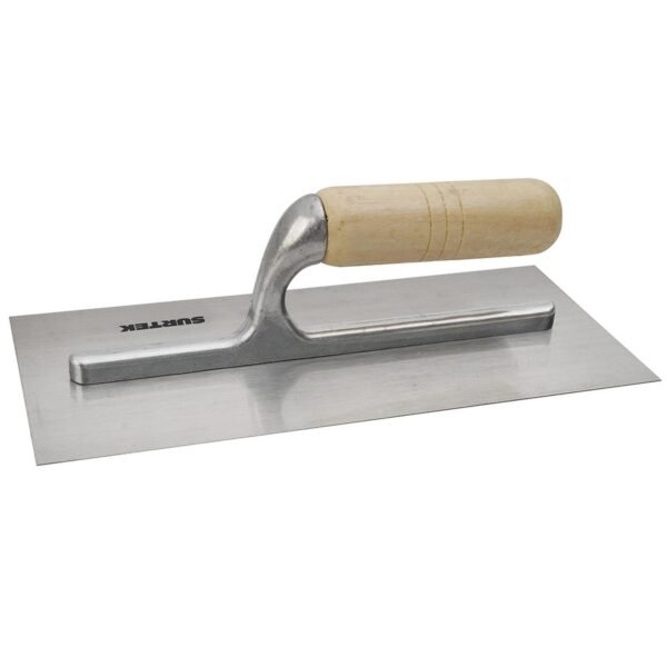 Llana lisa de acero al alto carbon con mango de madera 10 remaches, 11" x 5" Surtek