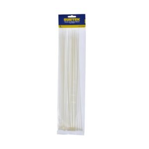 Cinchos plasticos 368 x 4.6 mm, tension 22 kg de 25 piezas, color blanco Surtek