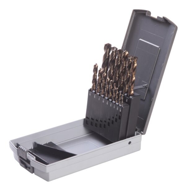 68810956 Juego de brocas con cobalto de acero de alta velocidad zanco recto, 15 piezas Urrea