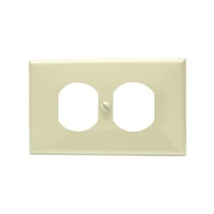 Placa doble plastica , linea estandar, color marfil Surtek