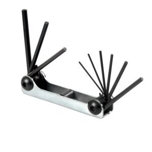 Juego de llaves hexagonales tipo navaja en pulgadas .050" a 3/16 " estuche metalico, 9 pz Urrea