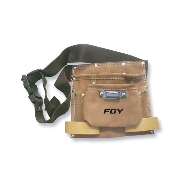68808106 Portaherramientas de carnaza con cinturon, 2 bolsillos Foy
