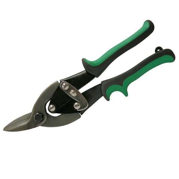 Tijera para hojalatero tipo aviacion derecha con mango plastisol, 10" Surtek