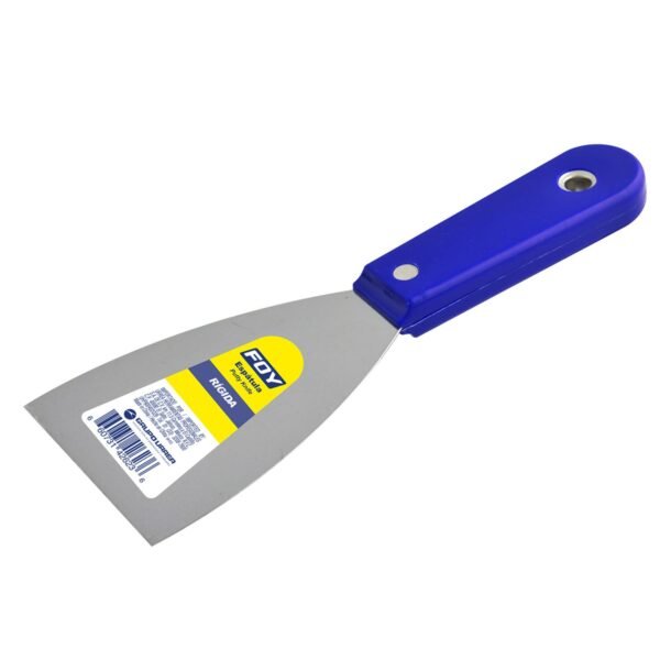 Espatula rigida de acero de alto carbon con mango plastico 3" Foy