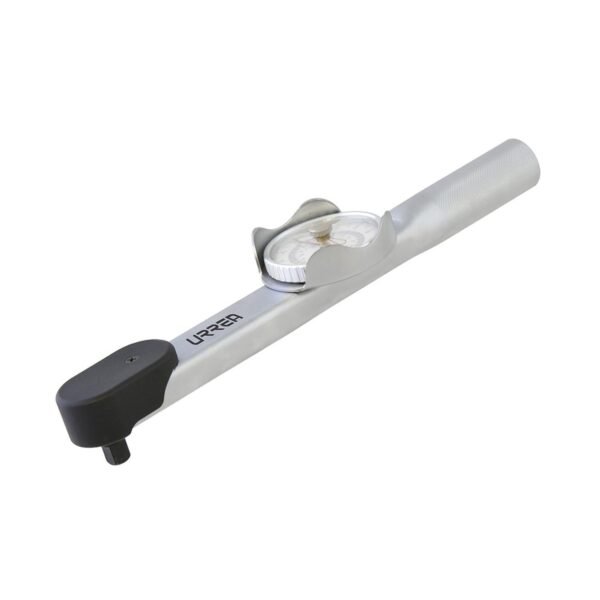 Torquimetro de caratula con cuerpo de aluminio cuadro de 3/8", 30-150 in-lb Urrea