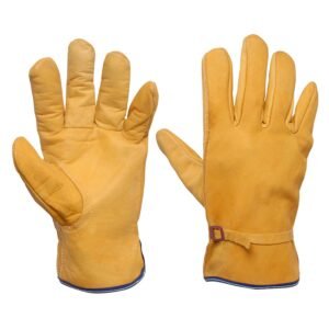 Guantes de piel tipo argonero con cintillo unitalla Surtek