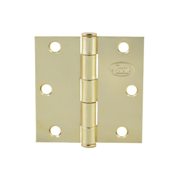 Bisagra cuadrada perno suelto de acero laton brillante 3" x 3" Lock
