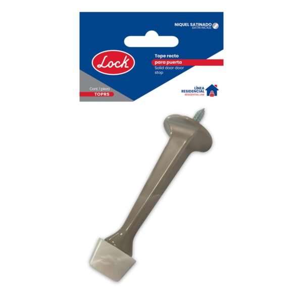 Tope recto para puerta niquel satinado Lock