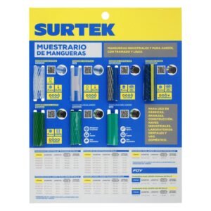 Muestrario de mangueras industriales y para jardin Surtek