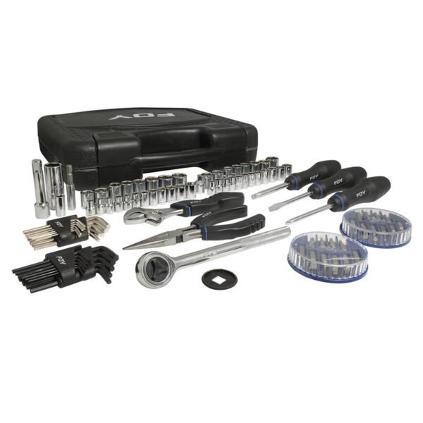 68813610 Juego combinado de herramienta 94 piezas, con estuche plastico Foy