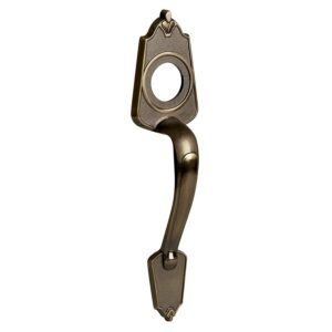 Jaladera para cerradura de sobreponer, laton antiguo, en caja Lock