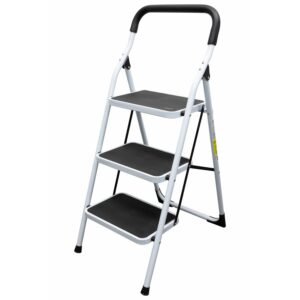 Escalera plegables tipo taburete de acero con 3 peldaños Surtek
