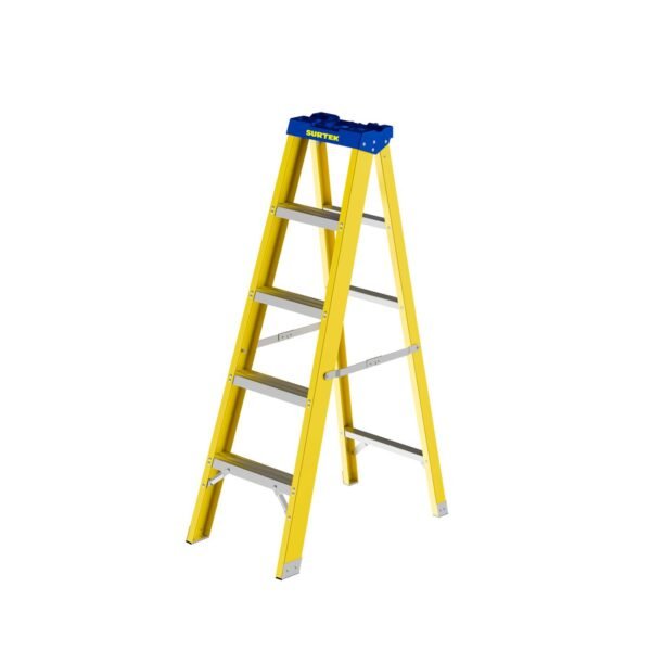 Escalera de tijera tipo II de fibra de vidrio con 4 peldaños Surtek