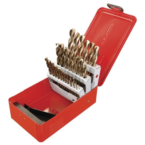 68810766 Juego de brocas con cobalto de acero de alta velocidad zanco recto, 29 piezas Urrea