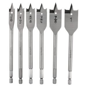 68799587 Juego de brocas para madera de acero al carbono tipo manita, 6 piezas Urrea