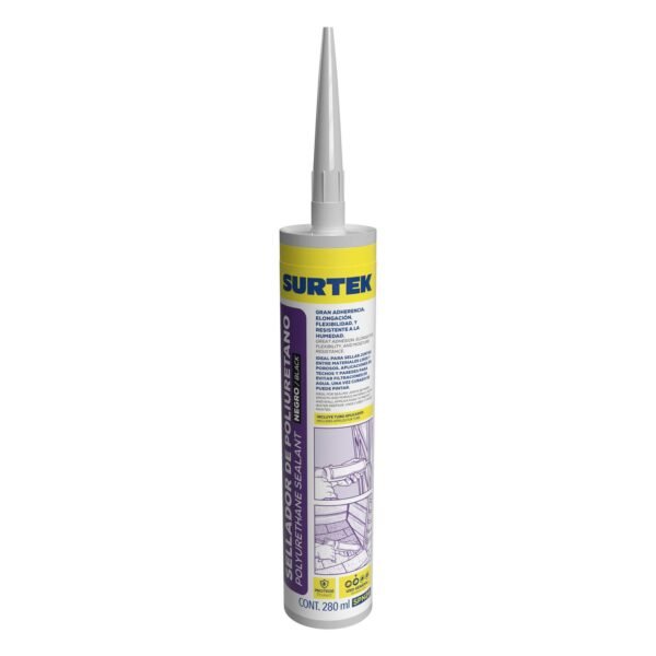 68805336 Sellador de poliuretano negro 280 ml Surtek