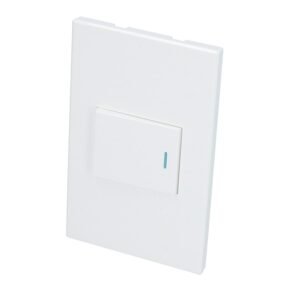 Placa 1 Interruptor 1/2, linea Premium, color blanco Surtek