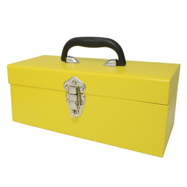 Caja portaherramientas metalica color amarillo 14" x 6" x 6" Surtek