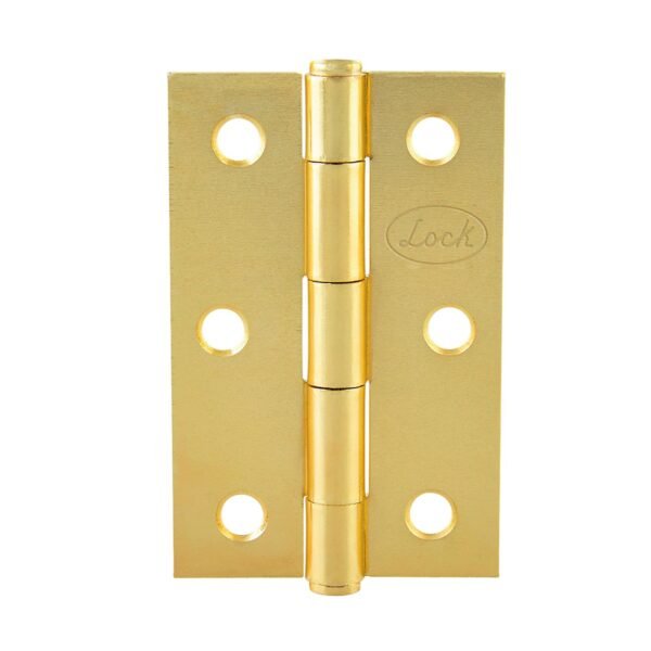 68801526 Bisagra alargada perno remachado de acero laton brillante 1.5" x 1.46" Lock