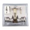 68807136 Manija tubular curva funcion entrada y recamara, niquel satinado, llave estandar, blister Lock