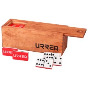 Domino de acrilico con caja de madera, 28 piezas Urrea
