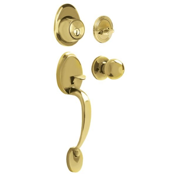 Gatillo ovalado solido para entrada funcion sencilla, laton brillante, visual Lock