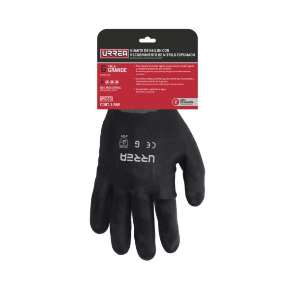 Guantes de nailon con recubrimiento de nitrilo espumoso CH Urrea