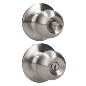 Pomo cilindrico bola funcion recamara, acero inoxidable, llave estandar, blister Prolok