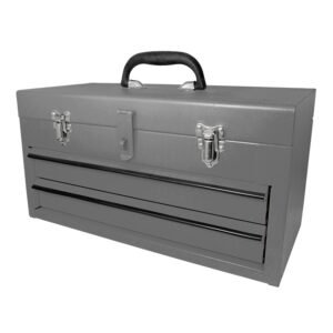 Caja portaherramientas metalica color gris con 2 gavetas 18" x 9" x 11" Surtek