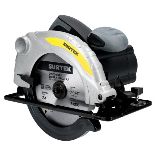 Sierra circular 7-1/4" 1,200 W 120 V, 0 - 4,500 RPM Surtek