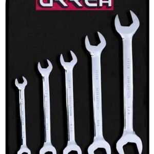 68804502 Juego de llaves españolas pulido espejo en pulgadas, 5 piezas en estuche Urrea