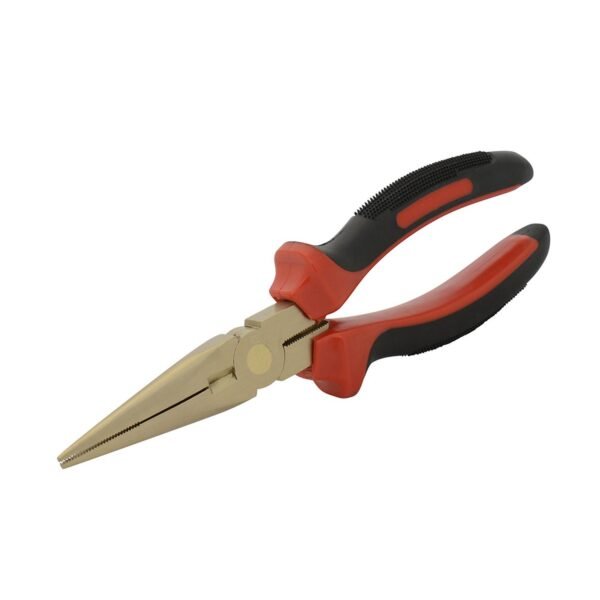 68804218 Pinza de bronce-aluminio antichispa con mango bimaterial de 8", punta larga Urrea