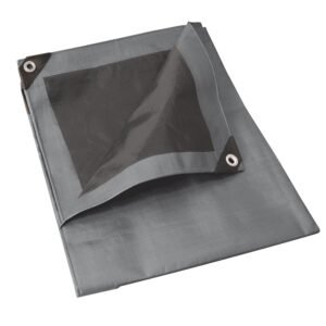 Lona de polietileno reforzada color gris, 6 x 6 m Surtek