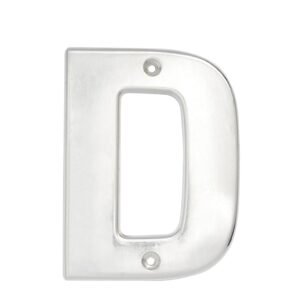 Letra D bold 4" cromo satinado Lock