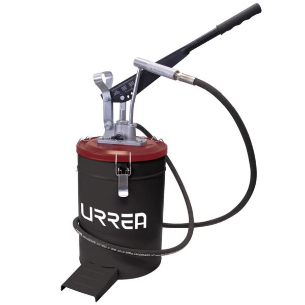 Inyector de grasa con cubeta de presion variable de 10 kg, 4,000 PSI Urrea