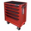 68811416 Gabinete movil con 5 gavetas color rojo y negro 27" serie IN Urrea
