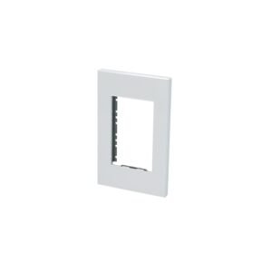 Placa 1 modulo 1/1, linea Premium, color blanco Surtek
