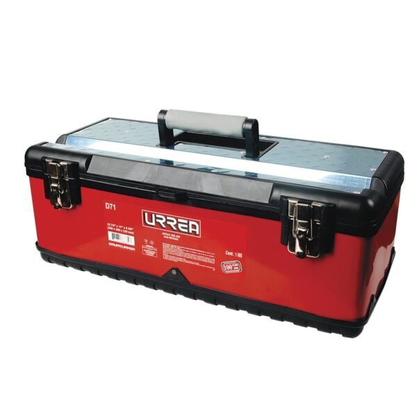68807542 Caja portaherramientas metalica-plastica color rojo/negro 23" x 11" x 8" Urrea