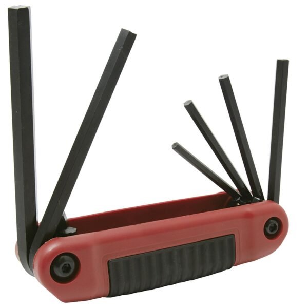 68801182 Juego de llaves hexagonales tipo navaja en pulgadas 5/32" a 3/8" estuche bimaterial, 6 pz Urrea